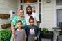 Sam and Courtney Manu and their tamariki