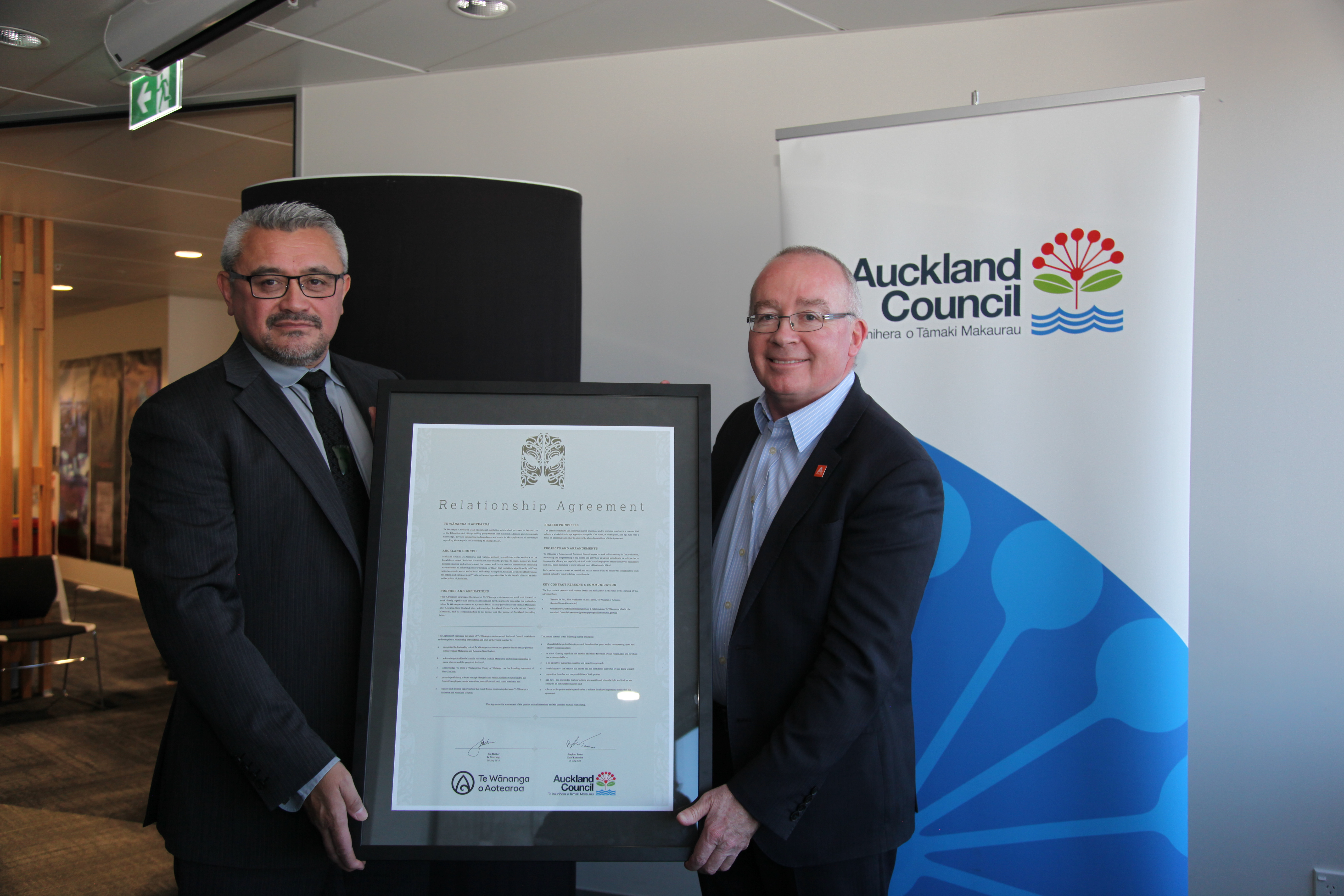 TWoA and Auckland council agreement 