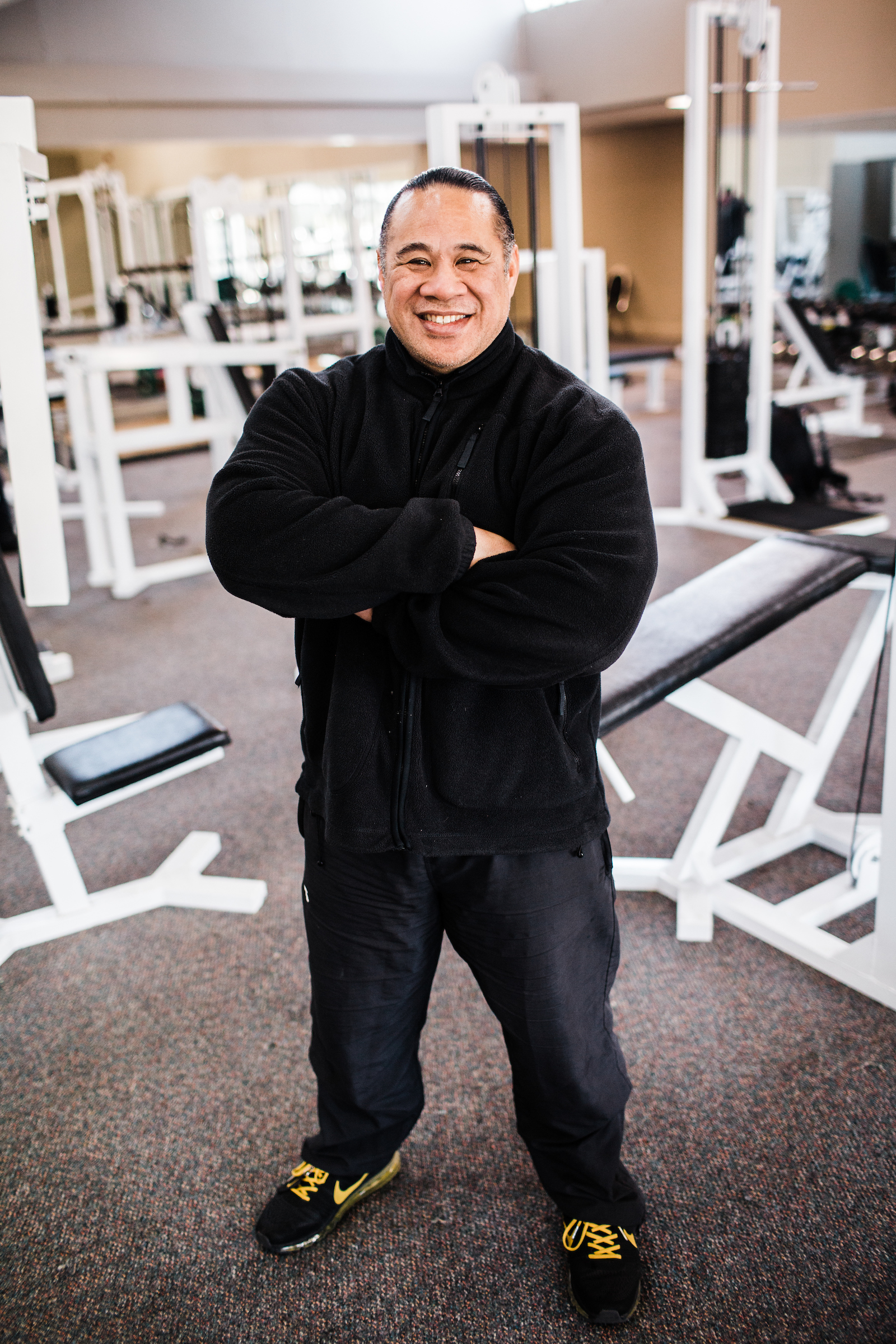 Manny Seinafofeala in gym 