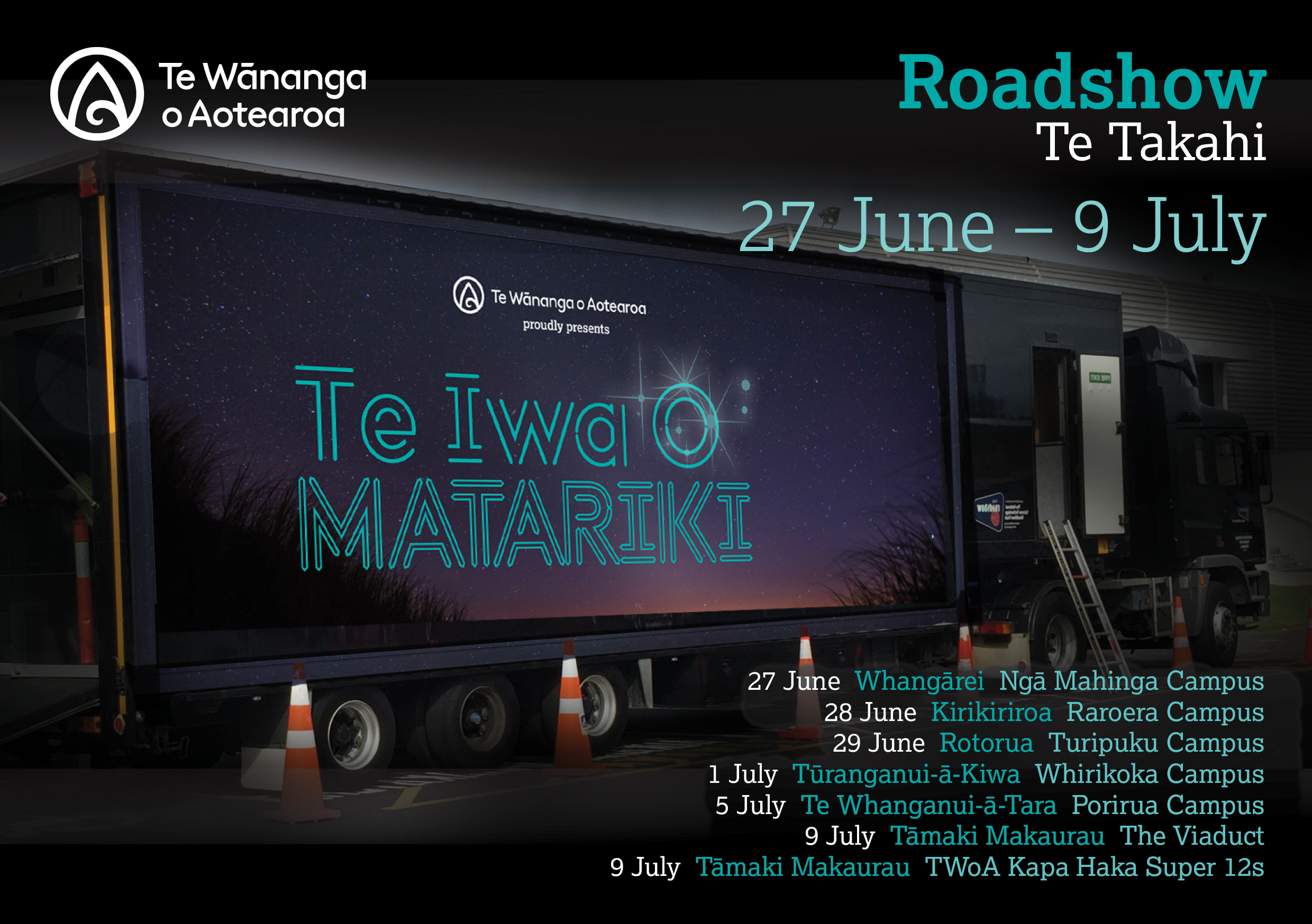 Te Iwa o Matariki roadshow dates 