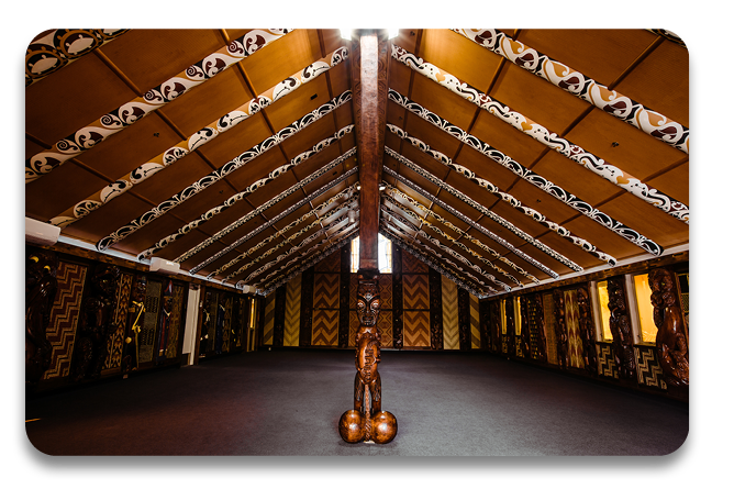 Inside look of Otawhao Marae