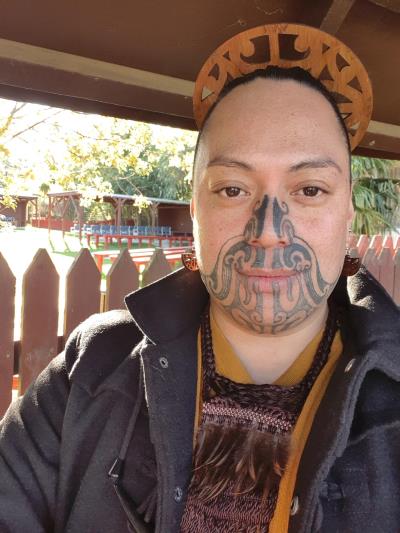 Patrick Salmon with a heru