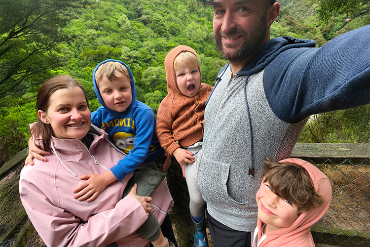 Nurse Victoria Richmond and family 