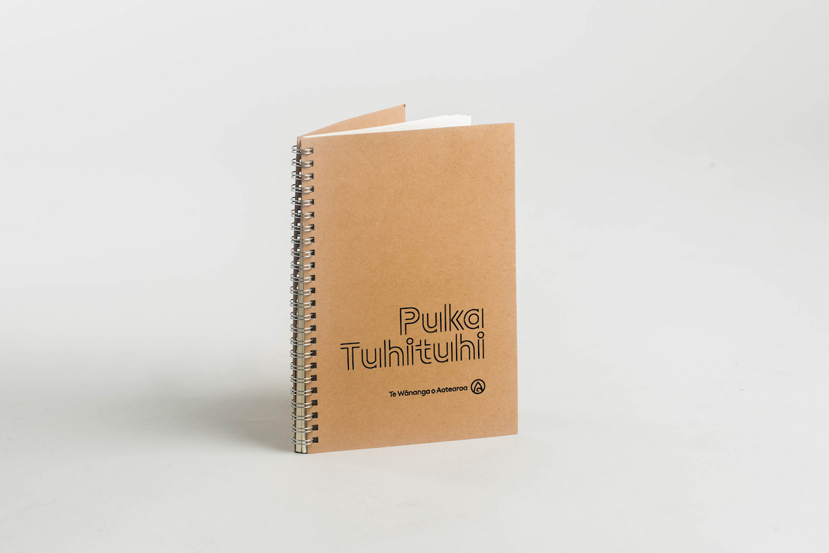 recycled notebook with text puka tuhituhi on it