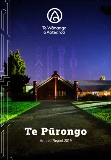 Te Wānanga o Aotearoa Te Pūrongo Annual Report 2019 cover