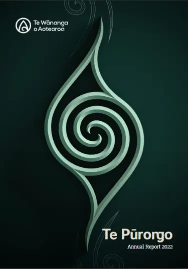 Te Wānanga o Aotearoa Te Pūrongo Annual Report 2022 cover