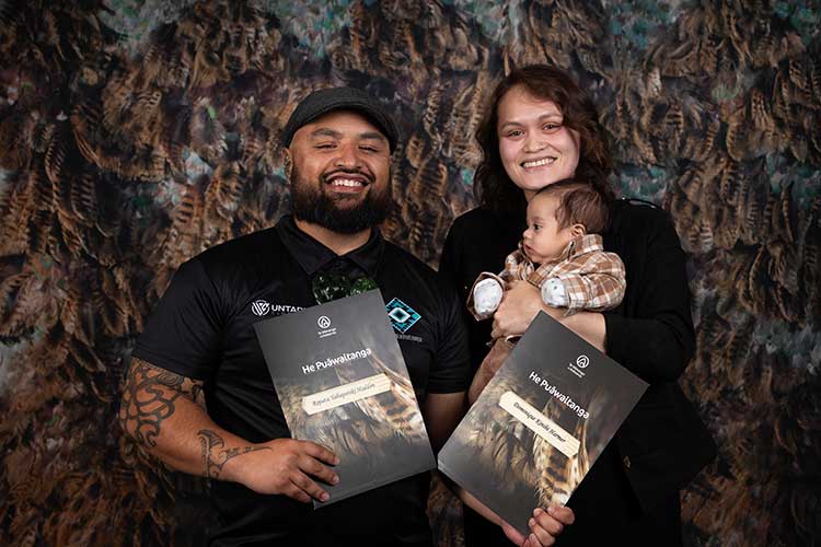 Ropata Haddon celebrating success with whānau