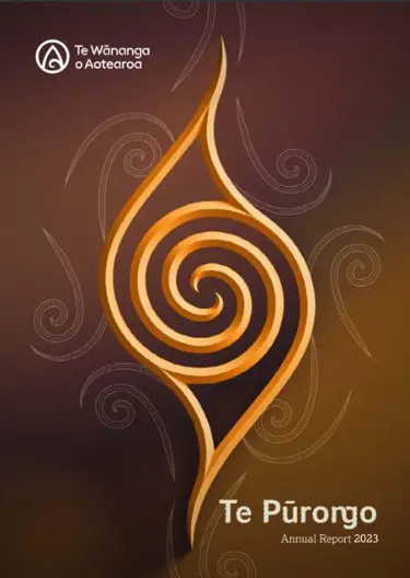 Te Wānanga o Aotearoa Te Pūrongo Annual Report 2023 cover
