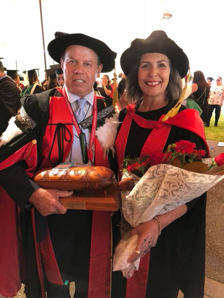 Tumuratonga Keri Milne-Ihimaera and rangahau advisor Morehu McDonald 