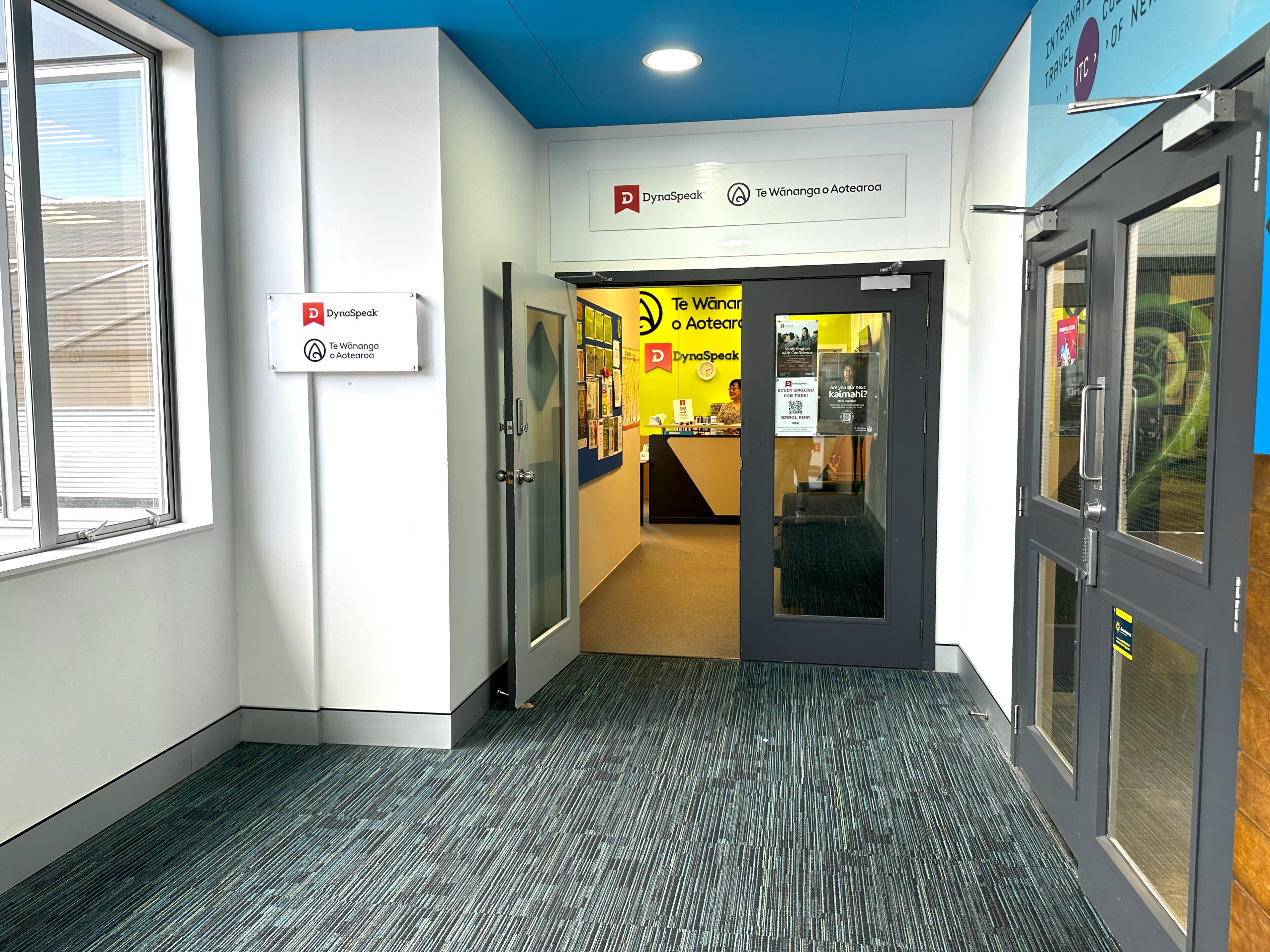 DynaSpeak Botany campus entrance foyer