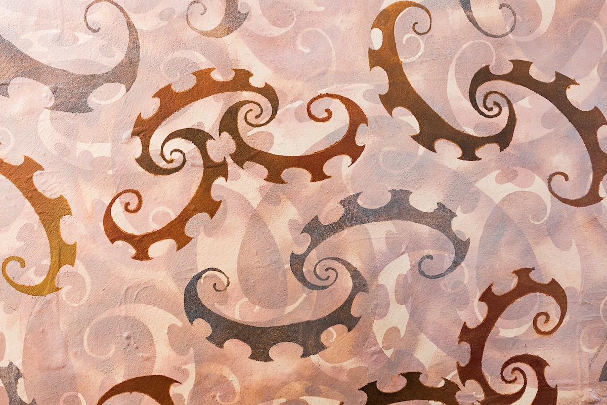 A photo of a Māori toi artwork